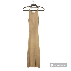 OLIVE+OAK Womens Knitted Maxi Dress XS beige